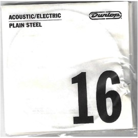 Jim Dunlop DPS16 Plain Steel Tek Akusik Gitar Teli (.016) Jim Dunlop DPS16 Plain Steel Tek Akusik Gitar Teli (.016)