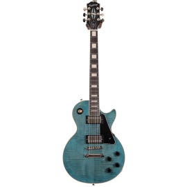 Epiphone Les Paul Custom Figured Elektro Gitar (Transparent Blue) Epiphone Les Paul Custom Figured Elektro Gitar (Transparent Blue)