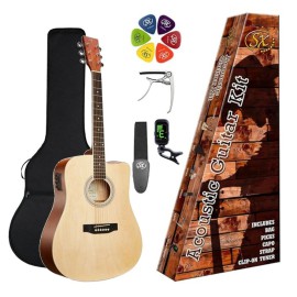 SX SD104CEK Elektro Akustik Gitar (Natural) SX SD104CEK Elektro Akustik Gitar (Natural)