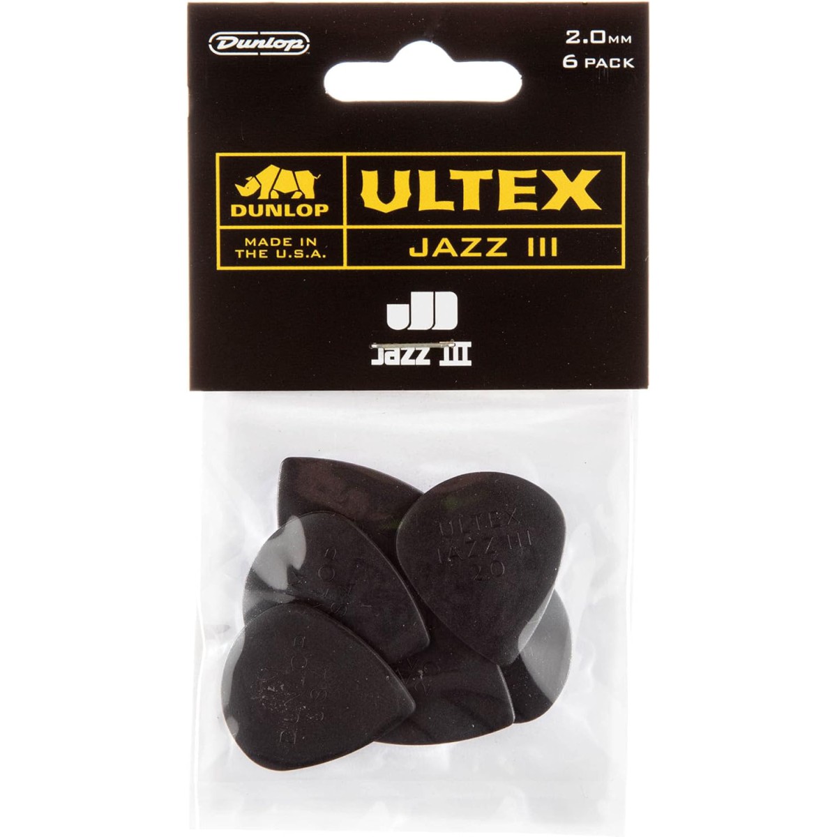 Jim Dunlop 427P2.0 Ultex Jazz III 6'lı Paket Pena (2.00 mm) Jim Dunlop 427P2.0 Ultex Jazz III 6'lı Paket Pena (2.00 mm)
