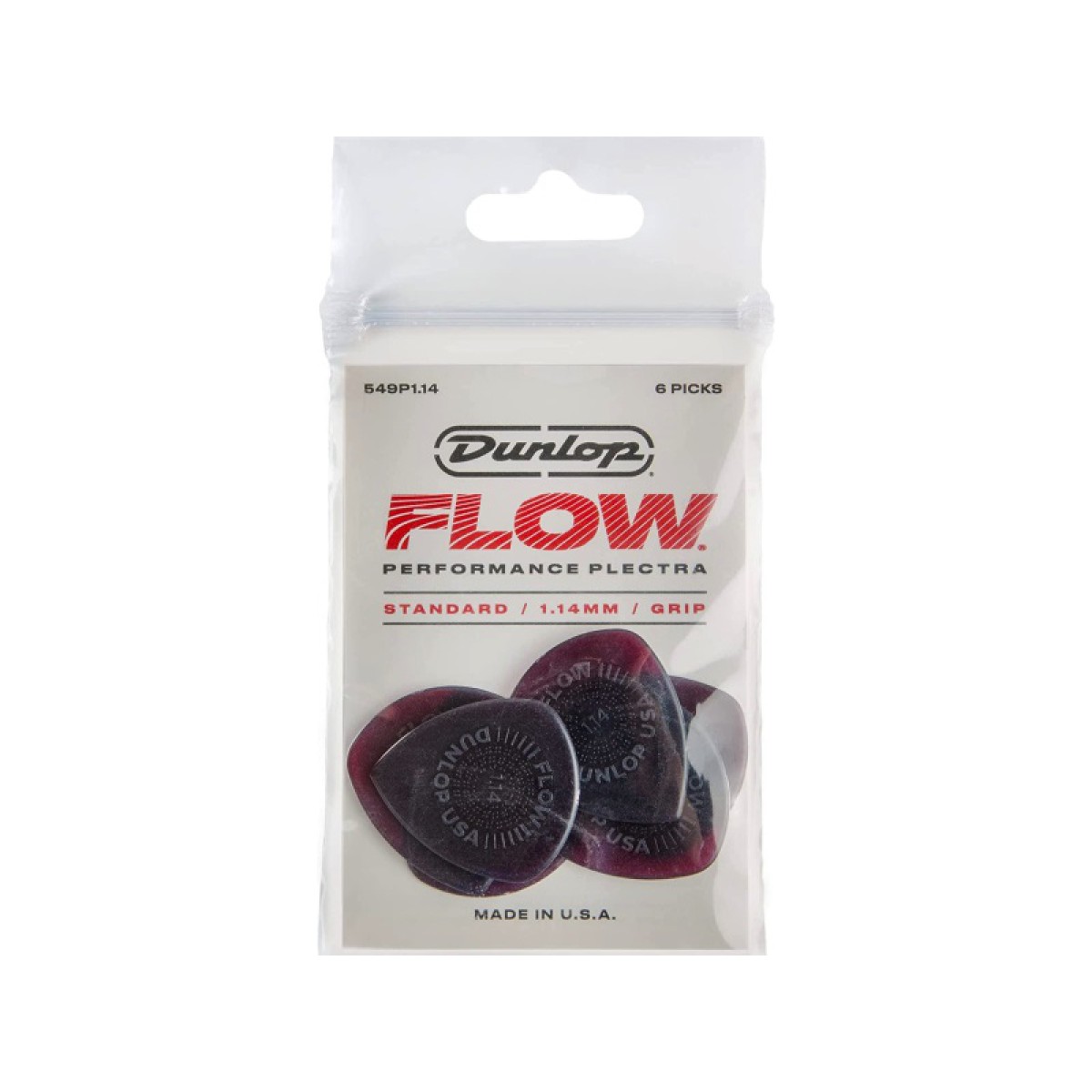 Jim Dunlop 549P1.14 Flow Standard Grip 6'lı Paket Pena (1.14 mm) Jim Dunlop 549P1.14 Flow Standard Grip 6'lı Paket Pena (1.14 mm)
