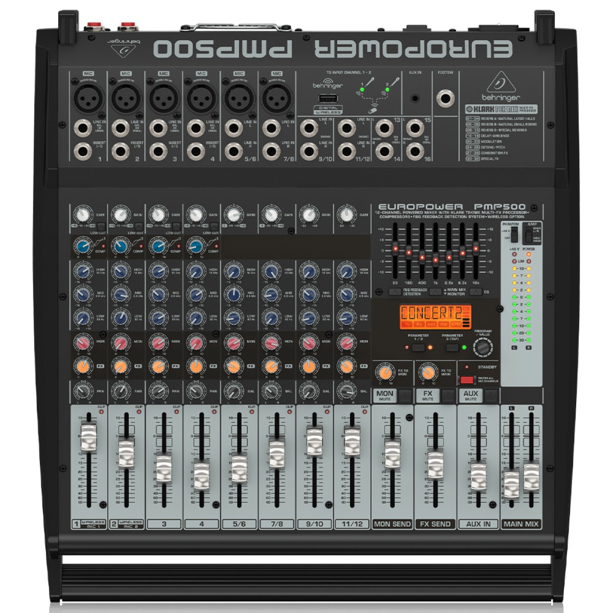 BEHRINGER PMP500 Europower 500 Watt 12 Kanal Power Mixer