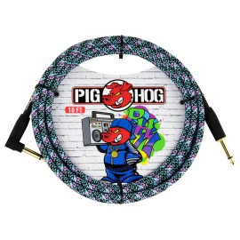 Pig Hog Vintage Series 1/4 Enstrüman Kablosu (Blue Graffiti 3 Metre' Straight - Right-angle) Pig Hog Vintage Series 1/4 Enstrüman Kablosu (Blue Graffiti 3 Metre' Straight - Right-angle)