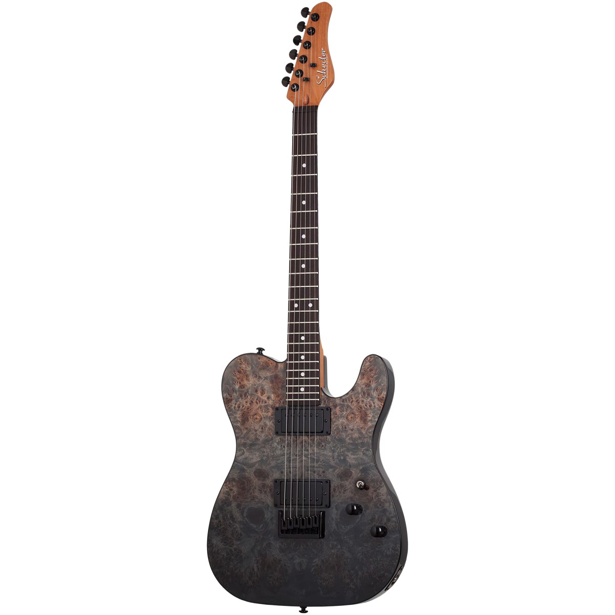 Schecter PT Standard Elektro Gitar (Black Fade Burst Burl)
