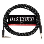 Strukture Enstrüman Kablosu (Vintage Black/silver 3 Metre Right Angle)