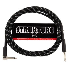 Strukture Enstrüman Kablosu (Vintage Black/silver 3 Metre Right Angle)