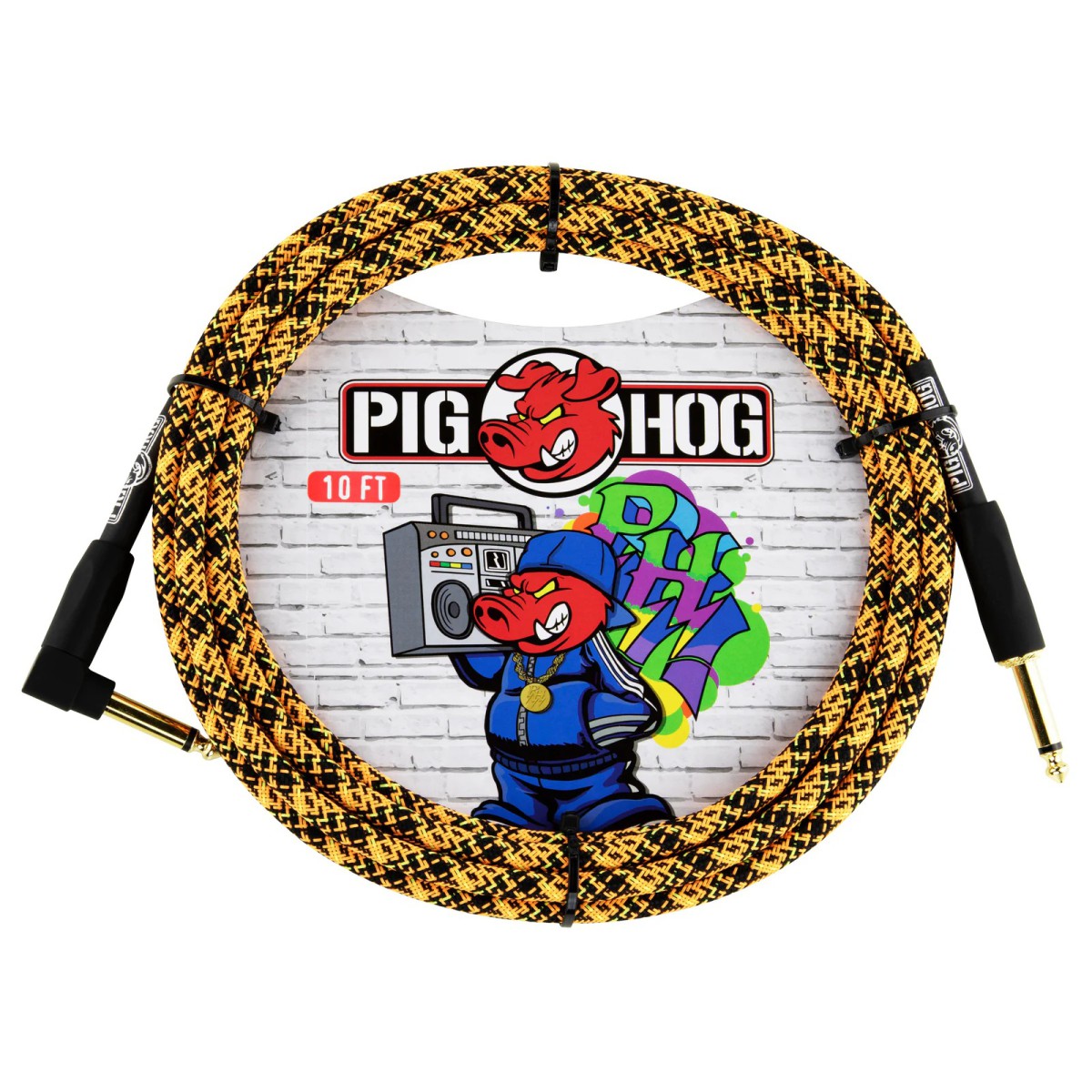 Pig Hog Vintage Series 1/4 Enstrüman Kablosu (Orange Graffiti 3 Metre Straight - Right-angle) Pig Hog Vintage Series 1/4 Enstrüman Kablosu (Orange Graffiti 3 Metre Straight - Right-angle)