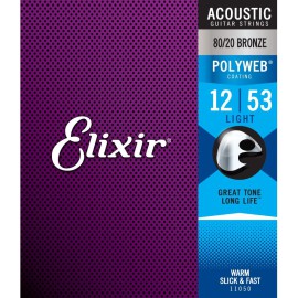 Elixir Polyweb Bronze Light Akustik Gitar Teli (.012-.053) Elixir Polyweb Bronze Light Akustik Gitar Teli (.012-.053)