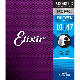 Elixir Polyweb Bronze Extra Light Akustik Gitar Teli (.010-.047) Elixir Polyweb Bronze Extra Light Akustik Gitar Teli (.010-.047)