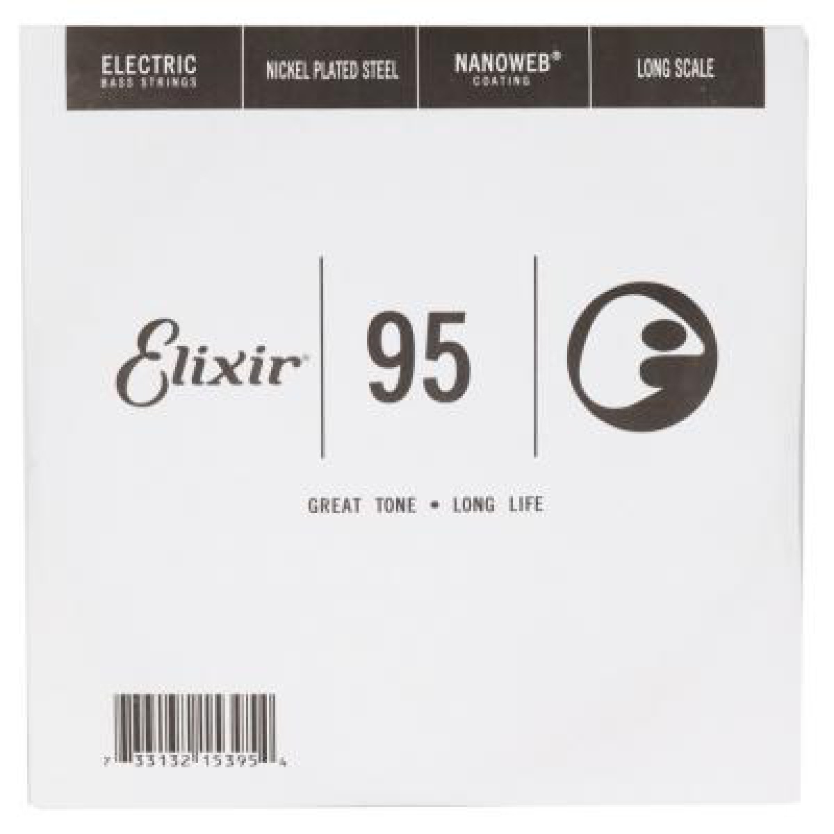Elixir NANOWEB Coating Long Scale Tek Bas Gitar Teki (.095)