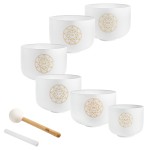 Meinl Sonic Energy 6-Parça Solfeggio Crystal Singing Bowl Set (Ut 396 Hz, Re 417 Hz, Mi 528 Hz, Fa 639 Hz, Sol 741 Hz, La 852 Hz)