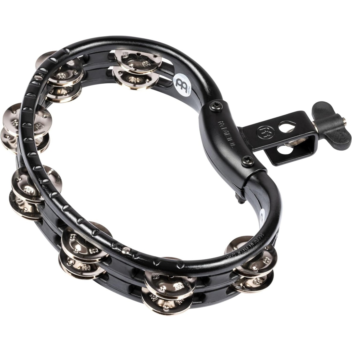 Meinl TMT2BK Traditional Mountable Abs Series Mountable Molded Abs Tamburin (BlackI