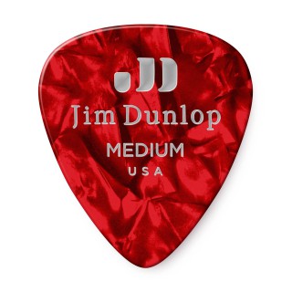 Jim Dunlop 483R09MD Celluloid Red Pearloid Pena (Medium) Jim Dunlop 483R09MD Celluloid Red Pearloid Pena (Medium)