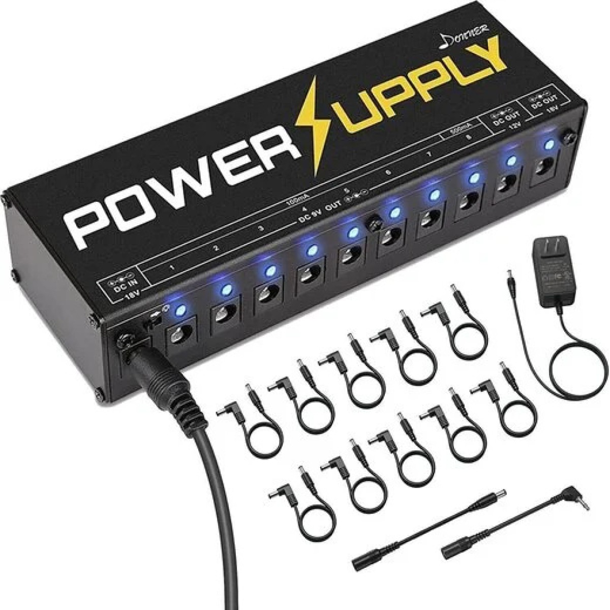 Donner DP-1 10 Isolated Çoklu Pedal Adaptörü Donner DP-1 10 Isolated Çoklu Pedal Adaptörü