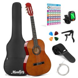 Donner Moukey Basswood 3/4 Klasik Gitar (Natural Brown)