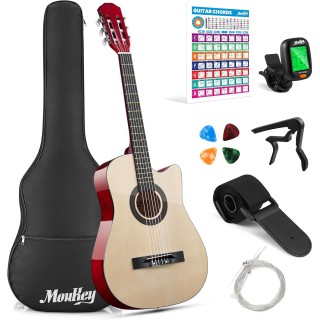 Donner Moukey All Basswood Children's Klasik Gitar Başlangıç Seti (Original Wood)
