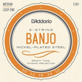 BANJO TEL SETİ, NICKEL WOUND, MEDIUM GAUGE, (0.010