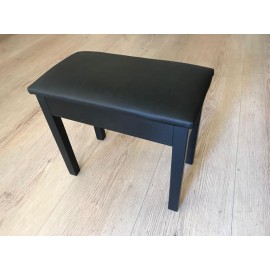 PİYANO TABURESİ 70 CM SİYAH SANDIKLI MASİF AYAKLI
