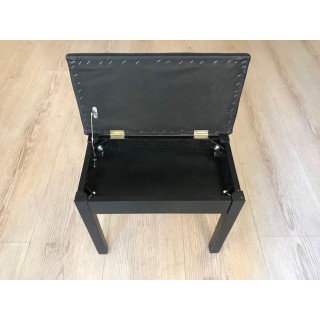 PİYANO TABURESİ 70 CM SİYAH SANDIKLI MASİF AYAKLI