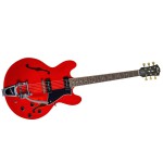 ELEKTRO AKUSTİK GİTAR CAZ KASA İNCE, VİŞNE KIRMIZI