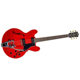 ELEKTRO AKUSTİK GİTAR CAZ KASA İNCE, VİŞNE KIRMIZI