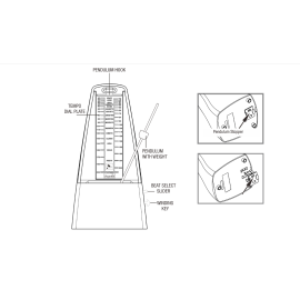 CHERUB WSM-305BK MEKANİK METRONOM, SİYAH