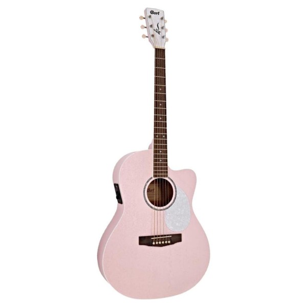 ELEKTRO AKUSTİK GİTAR, PASTEL PINK OPEN PORE