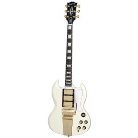 Epiphone 1963 Les Paul SG Custom Maestro Vibrola Elektro Gitar (Classic White) Epiphone 1963 Les Paul SG Custom Maestro Vibrola Elektro Gitar (Classic White)