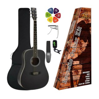 SX SD104KBK Akustik Gitar Seti (Siyah) SX SD104KBK Akustik Gitar Seti (Siyah)