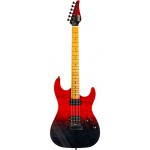Jet JS-1000 Vulcano HH Elektro Gitar (Flamed Transparent Red)