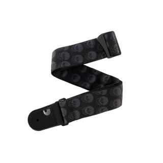 GİTAR ASKISI 50MM DOKUMA SKULLS BLACK TUBULAR