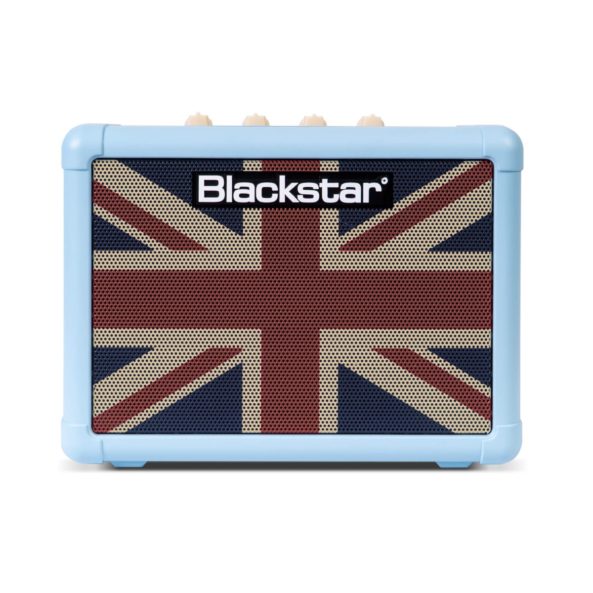Blackstar Fly 3 Baby Blue Union Flag Mini Elektro Gitar Kombo Amfi Blackstar Fly 3 Baby Blue Union Flag Mini Elektro Gitar Kombo Amfi