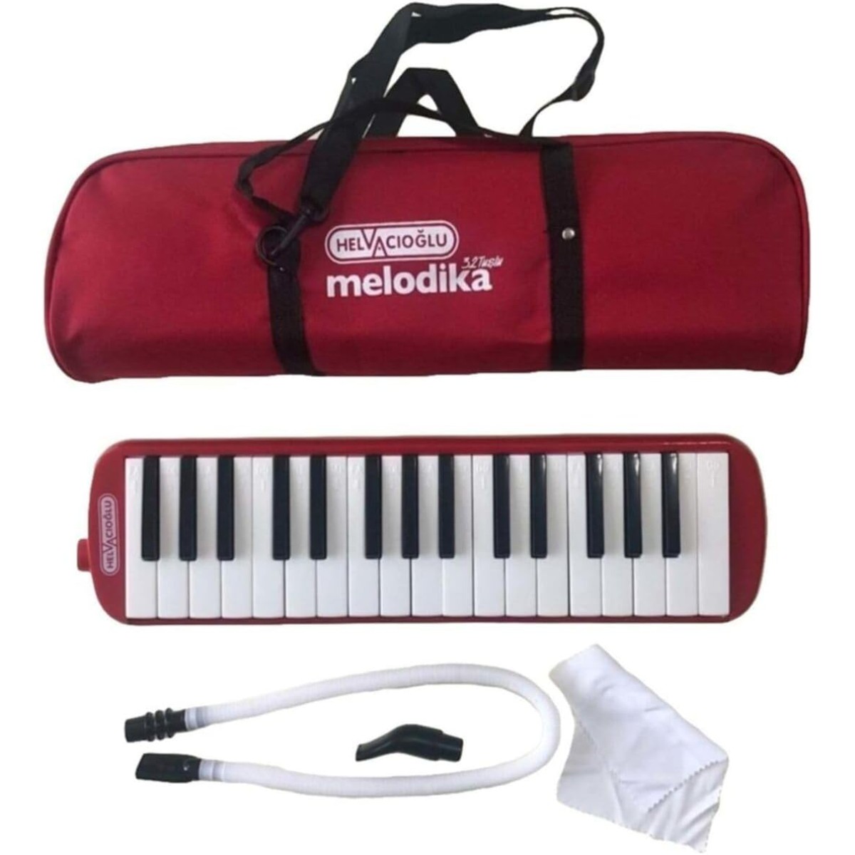 Helvacıoğlu 32 Tuşlu Melodika (Kırmızı)