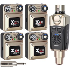 Xvive XV-U45R4 4 Alıcı + 1 Vericili Kablosuz In-Ear Monitör Sistemi