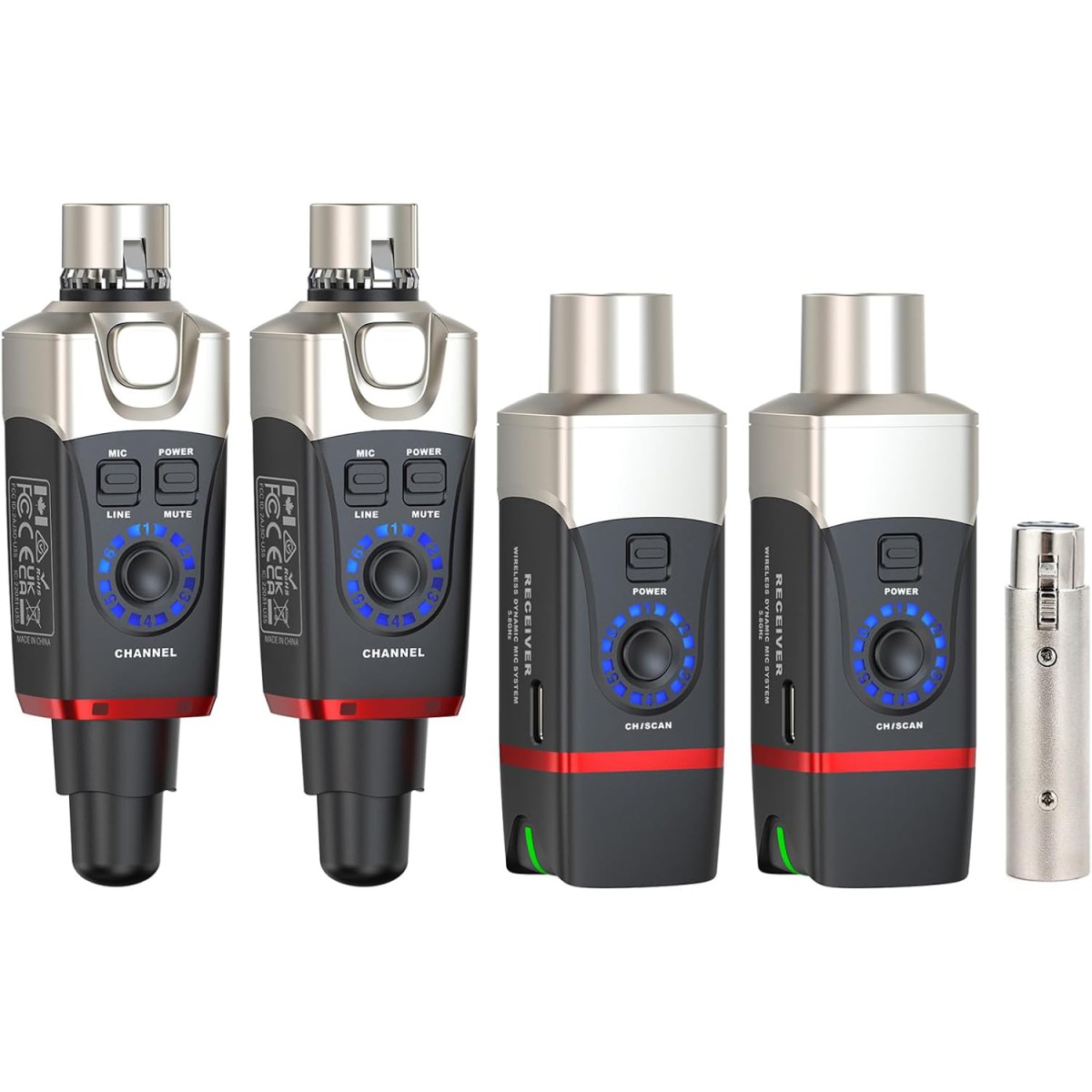 Xvive XV-U35D Kablosuz Mikrofon Sistemi - Çift Mikrofon için Set Xvive XV-U35D Kablosuz Mikrofon Sistemi - Çift Mikrofon için Set