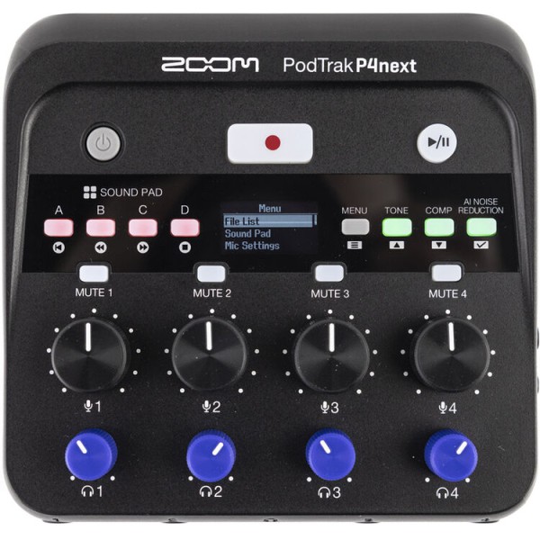 Zoom PodTrak P4next Taşınabilir Multitrack Podcast Kayıt Cihazı
