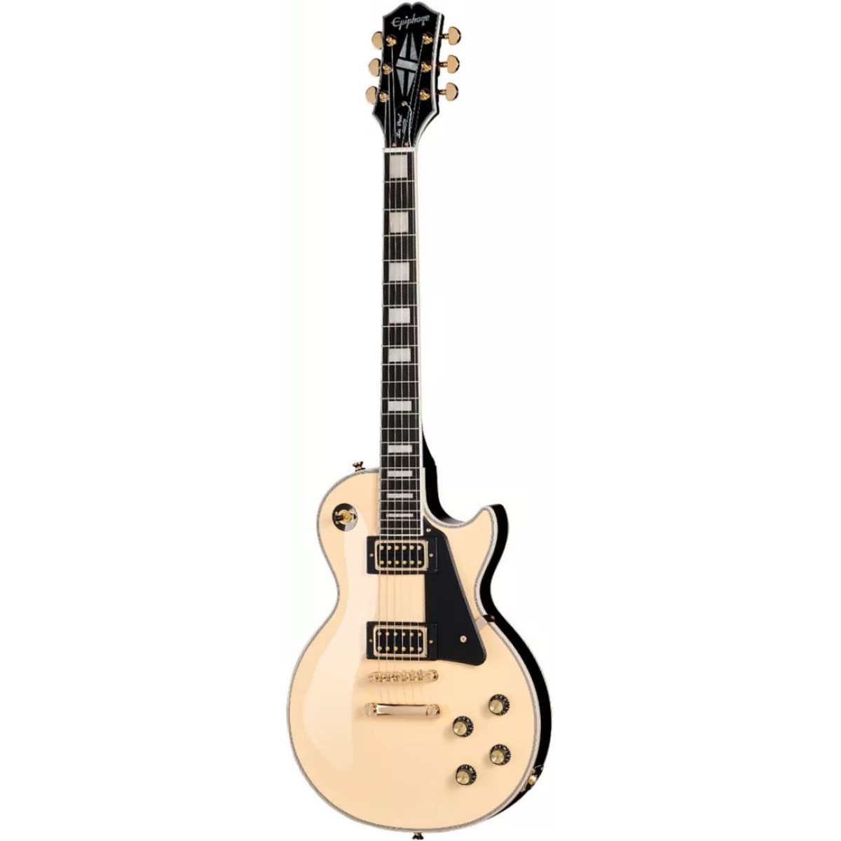 Epiphone Les Paul Custom Blackback Elektro Gitar (Antique Ivory)