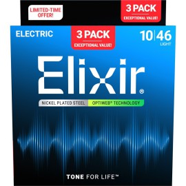 Elixir Optiweb Nikel 3’lü Paket Elektro Gitar Teli (10-46) Elixir Optiweb Nikel 3’lü Paket Elektro Gitar Teli (10-46)