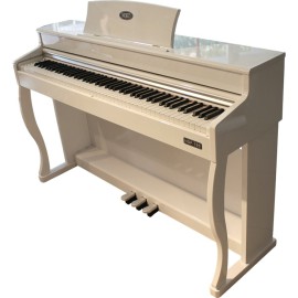 New Neiro NDP-195 Parlak Lake Beyaz Dijital Piyano +Tabure+Kulaklık+Kargo Hediye