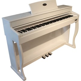 New Neiro NDP-195 Parlak Lake Beyaz Dijital Piyano +Tabure+Kulaklık+Kargo Hediye