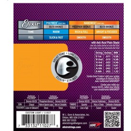 Elixir 11027 Bronze 80/20 Akustik Gitar Teli 11-52 Elixir 11027 Bronze 80/20 Akustik Gitar Teli 11-52
