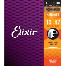 Elixir 16002 Nanoweb Phosphor Bronze Akustik Gitar Teli (10-47) Elixir 16002 Nanoweb Phosphor Bronze Akustik Gitar Teli (10-47)