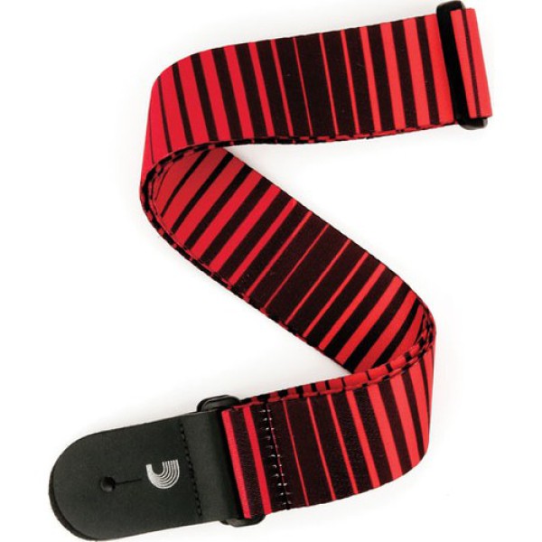 Planet Waves Optical Stripes Art Kırmızı Gitar Askısı