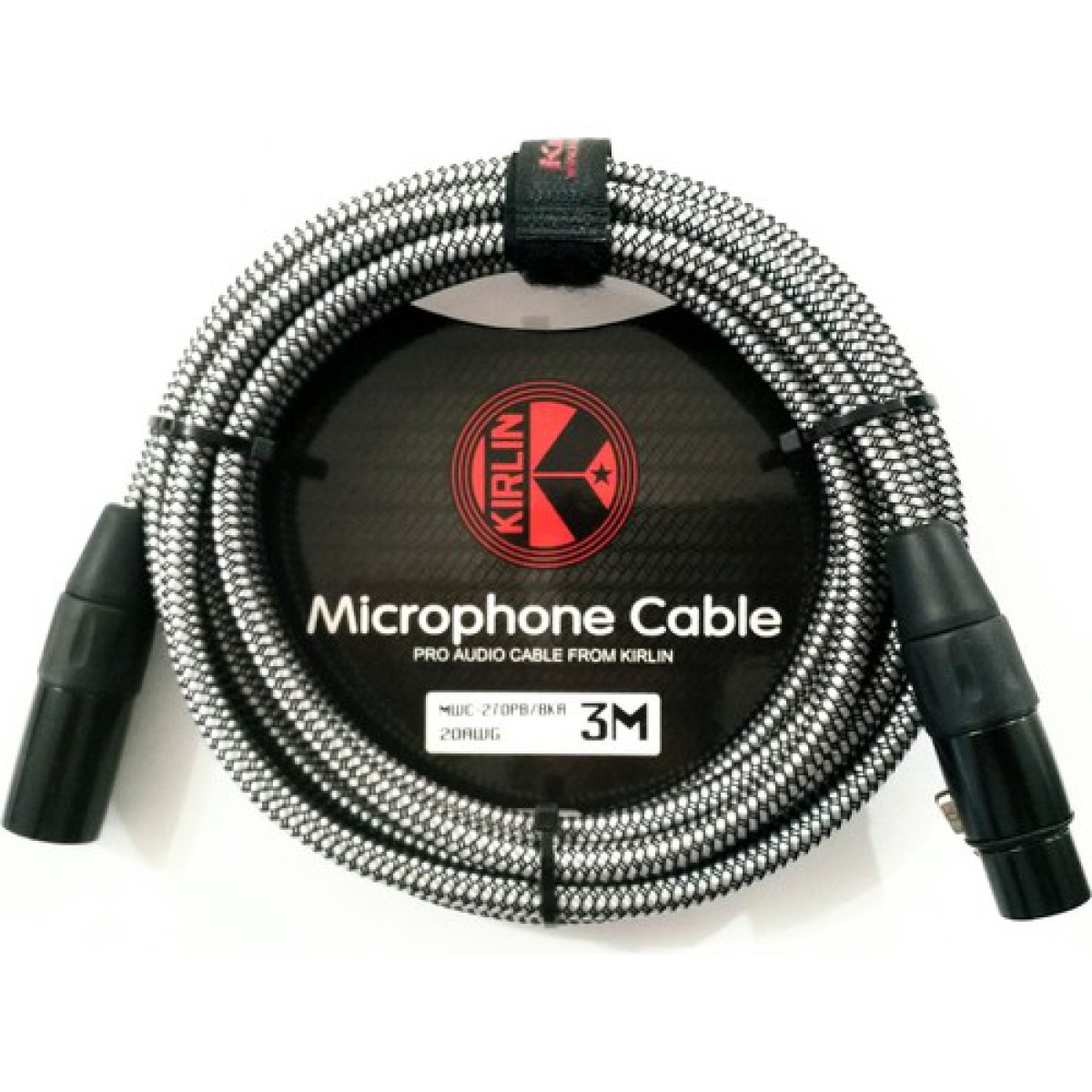 Kirlin MWC270PB 3 Metre Örgülü Mikrofon Kablosu 3pin Dişi 3pin Erkek Kirlin MWC270PB 3 Metre Örgülü Mikrofon Kablosu 3pin Dişi 3pin Erkek