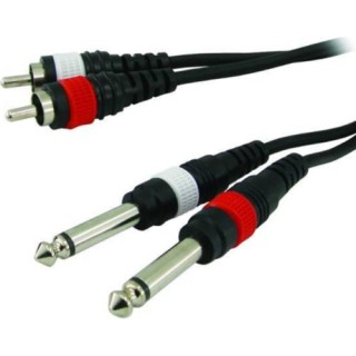 Roxtone RX-K12701 2* Rca Erkek- 2x 6,3 mm Mono Yuvarlak Siyah 1mt Roxtone RX-K12701 2* Rca Erkek- 2x 6,3 mm Mono Yuvarlak Siyah 1mt