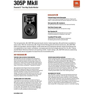 JBL 305P MKII Referans Monitör - TEK
