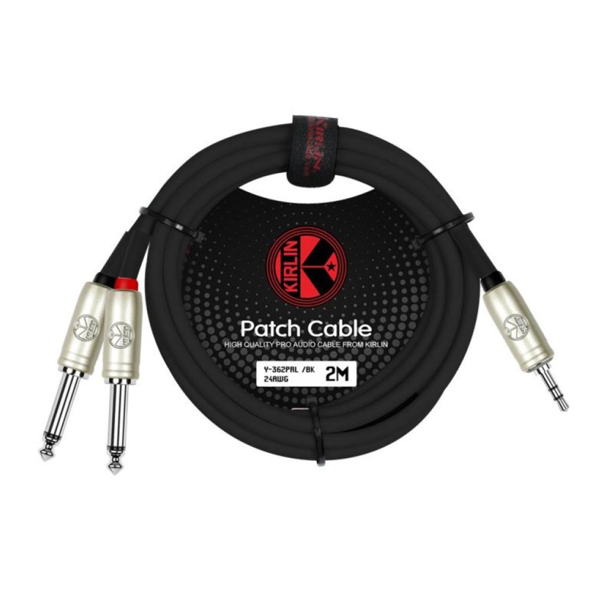 Kirlin Cable Y-362PRL 2MT BK Kablo 3.5 mm - 2x 1/4 Mono Jak Kirlin Cable Y-362PRL 2MT BK Kablo 3.5 mm - 2x 1/4 Mono Jak