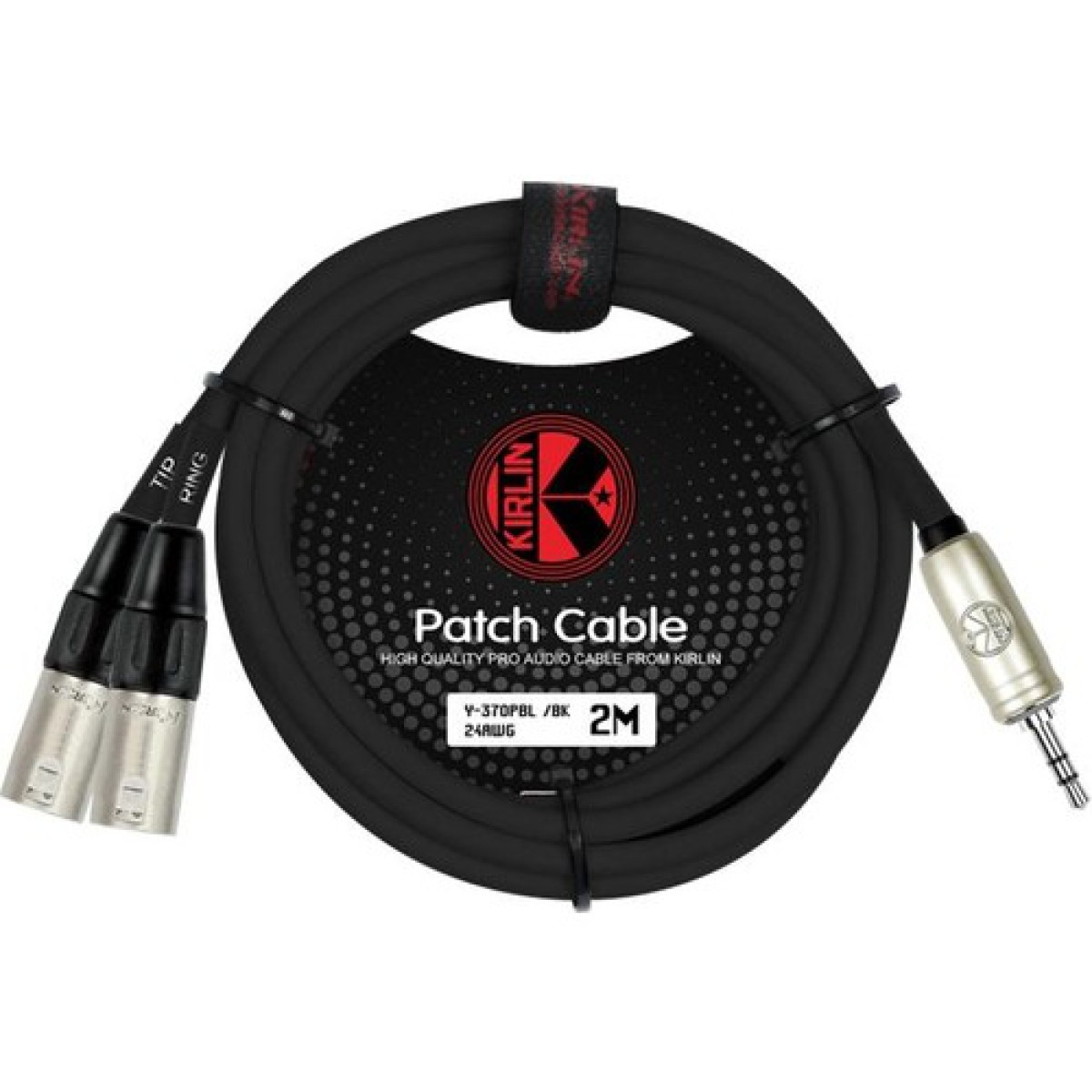 Kirlin Cable Y-370PBL 2mt Bk Kablo 3.5 mm - 2 x Xlr Erkek Jak
