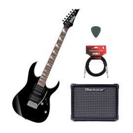 IBANEZ GRG170DX-BKN Elektro Gitar + Blackstar ID:Core 10 V3 Anfi (Kablo,Kılıf,Pena)