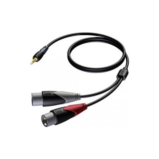 Procab Cla712 3.5 Mm Stereo Erkek Jack - Çift Xlr Erkek Jacklı Ses Kablosu - 3 Metre